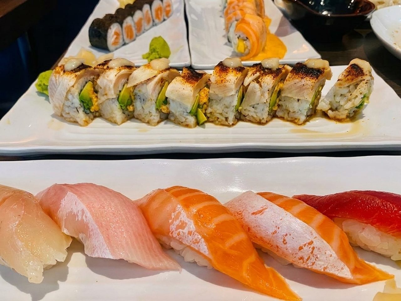 Fresh rolls, nigiri, and more
